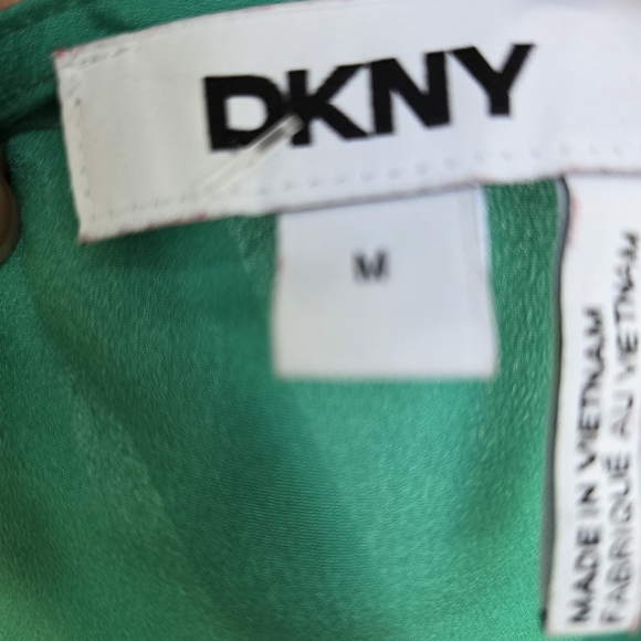 DKNY Teal V-Neck Short Sleeve Top - Picture 4 of 7